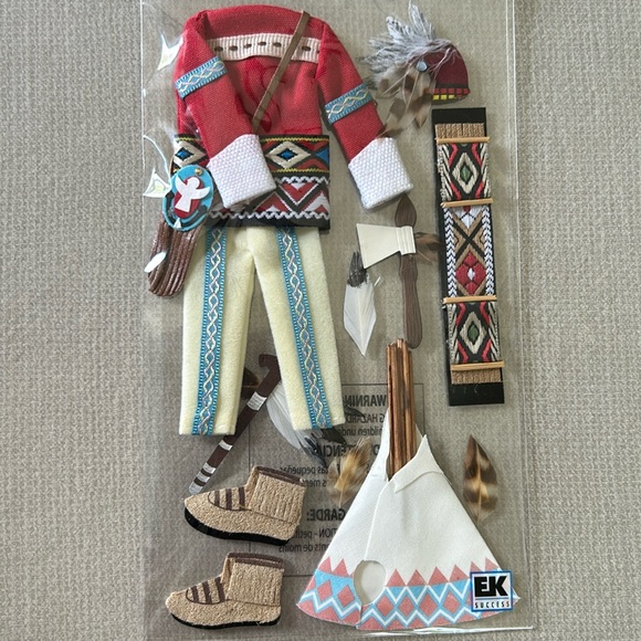 Sticko Jolee’s boutique Native American 11 pc. Dimensional Stickers pack ~ NEW - Picture 2 of 2